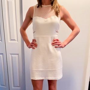 White tank body con cutout dress